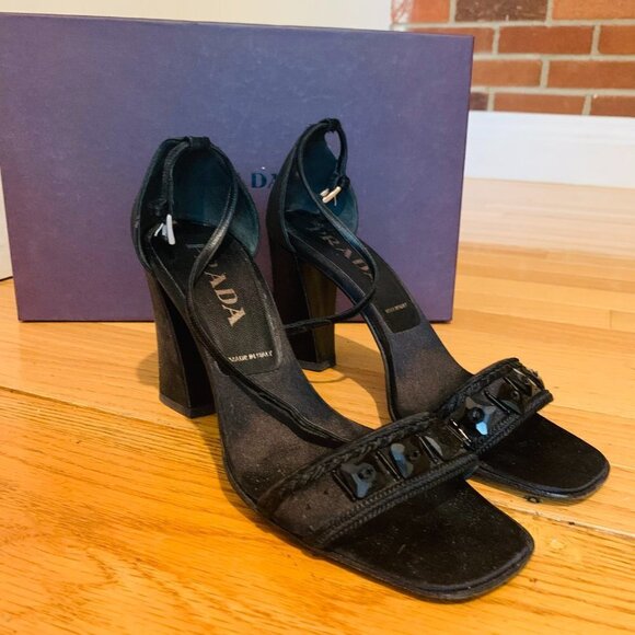 Prada 7.5 US 37.5 EU Heels Shoes Platform Heel - Picture 6 of 16